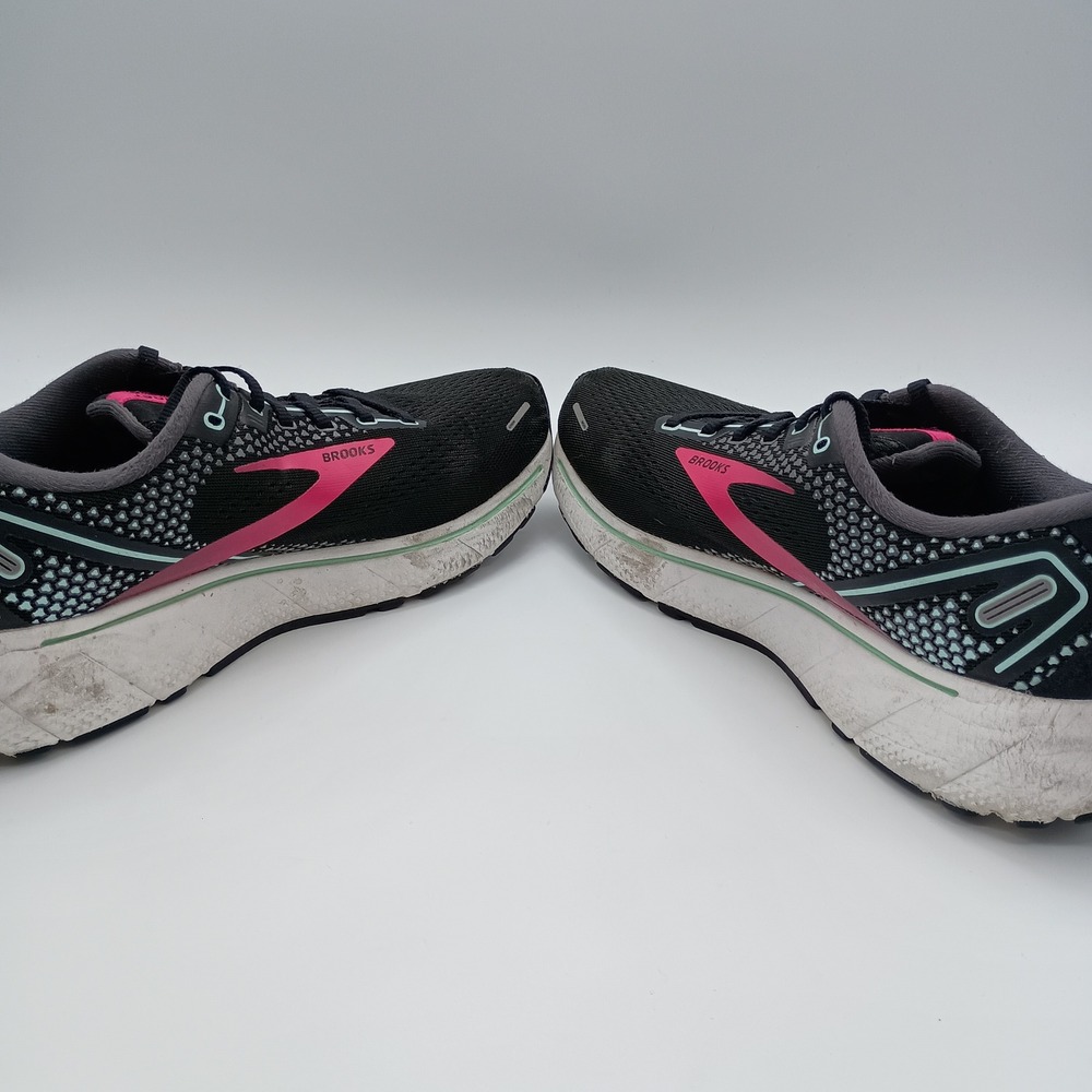 Brooks Ghost 14 Womens Running‎ Shoes Black Pink Size 11 - Picture 7 of 10